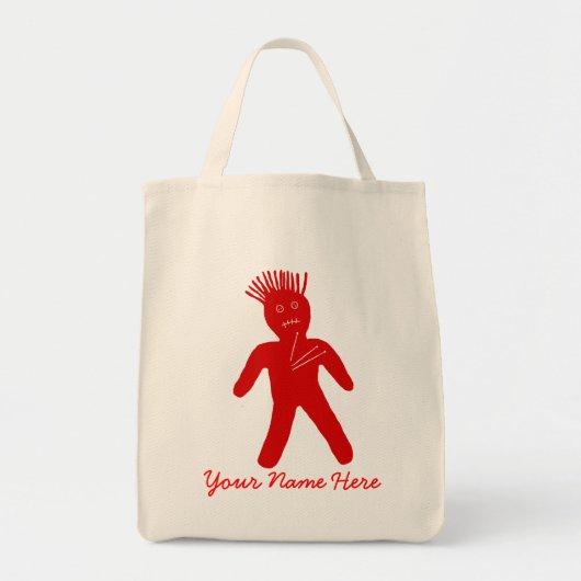 Red Voodoo Doll Tote Bag (Voorkant)