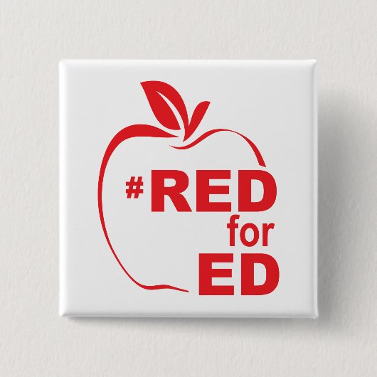 Red voor Ed Vierkante Button 5,1 Cm (Voorkant)