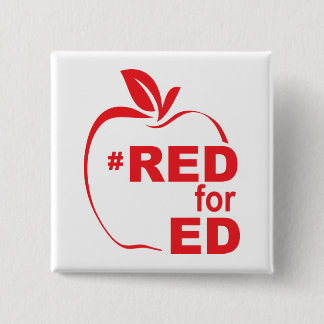 Red voor Ed Vierkante Button 5,1 Cm