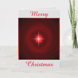 Red Vortex met Star Kerstmis-Wenskaart Feestdagen Kaart
