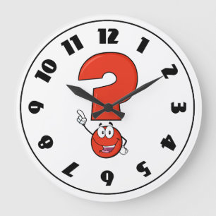 Red Vraag Mark Clock Grote Klok