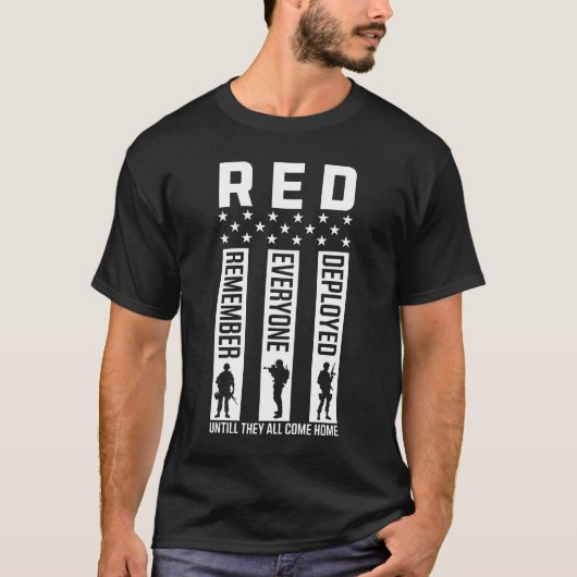 RED Vrijdag herinner iedereen die wordt opgesteld T-shirt (Voorkant)