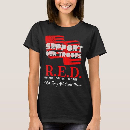 Red Vrijdag Militaire op Vrijdag Draag wij Rode St T-shirt (Voorkant)