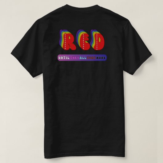 RED Vrijdag Pride – Eer onze uitgezonden militaire T-shirt (Design achterkant)