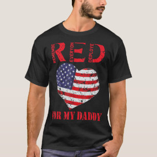 Red Vrijdag voor mijn vader... steun onze troepen T-shirt