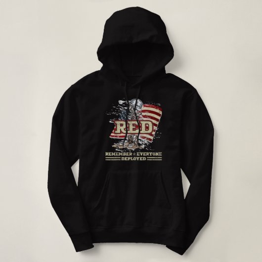 RED Vrijdag weet iedereen die het Amerikaanse Vlag Hoodie (Design voorkant)