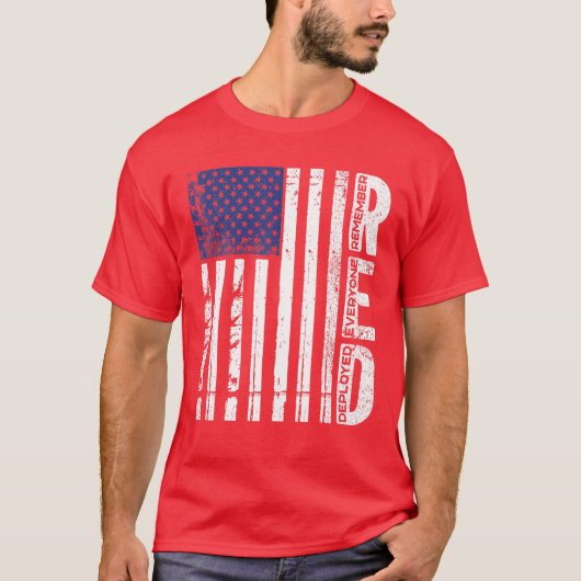 RED Vrijdag weet iedereen die het Amerikaanse Vlag T-shirt (Voorkant)