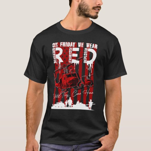 RED Vrijdag weet iedereen die het Amerikaanse Vlag T-shirt (Voorkant)