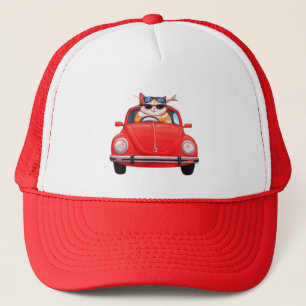RED VW BUG TRUCKER PET