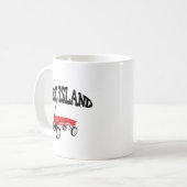 Red Wagon FIRE ISLAND NEW YORK Beach veerboot fami Koffiemok (Voorkant links)