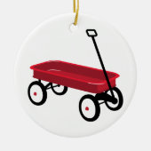 Red Wagon Keramisch Ornament (Voorkant)