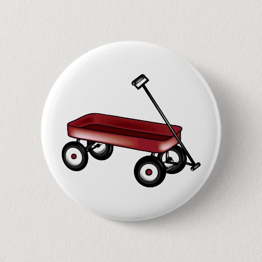 Red Wagon Ronde Button 5,7 Cm (Voorkant)