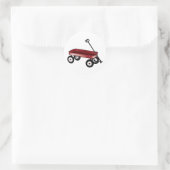 Red Wagon Ronde Sticker (Tas)