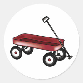 Red Wagon Ronde Sticker