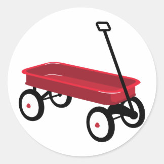Red Wagon Ronde Sticker