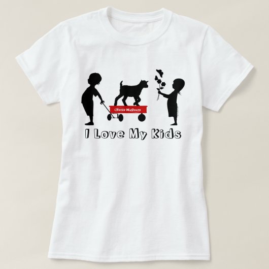 Red Wagon Schattige Goat Silhouette Tassen MaGoats T-shirt (Design voorkant)