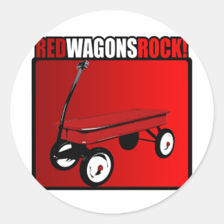 Red Wagons Rock! Ronde Sticker
