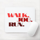 RED WALK JOG RUN (font CHUNKY) Muismat (Met muis)