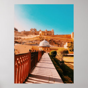 RED WALL FENCE POSTER