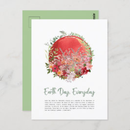 Red Warming Earth Day Alledaags Briefkaart