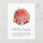 Red Warming Earth Day Alledaags Briefkaart (Voorkant)