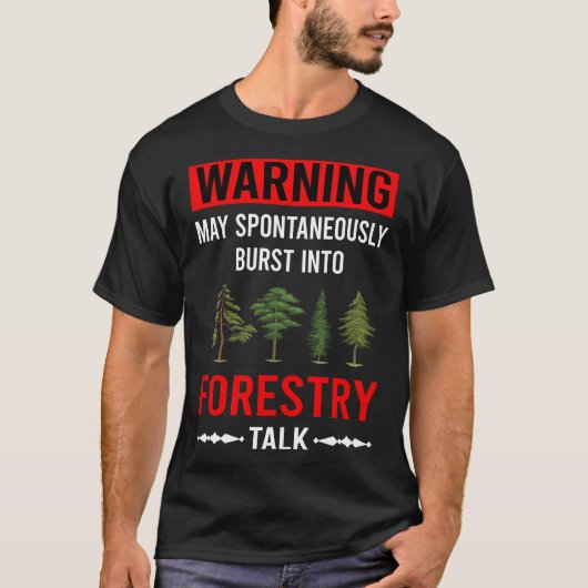 Red Warning Forestry T-shirt (Voorkant)