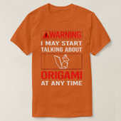 Red Warning Origami T-shirt (Design voorkant)