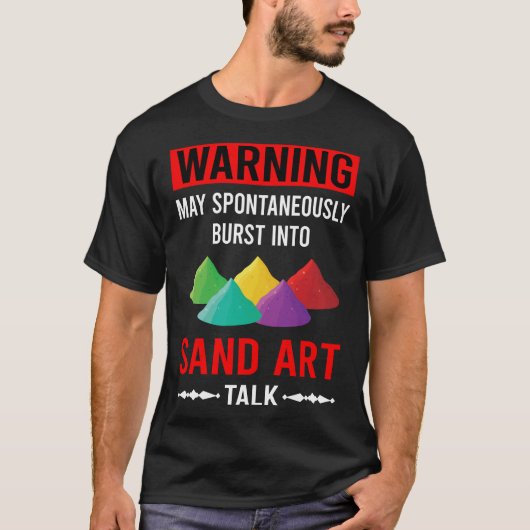 Red Warning Sand Art T-shirt (Voorkant)