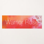 Red Warrior Pose Mountain Pose Waterverf Abstract Yogamat (Voorkant (horizontaal))