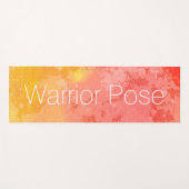 Red Warrior Pose Mountain Pose Waterverf Abstract Yogamat (Voorkant (horizontaal))