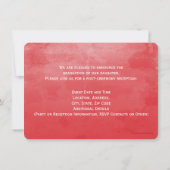 Red Wash Christelijk Bijbel Aangepast foto-Afstude Aankondiging (Achterkant)