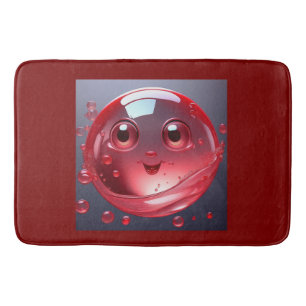 Red Water Bubble Emoji Badmat