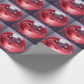 Red Water Bubble Emoji Cadeaupapier (Hoek)