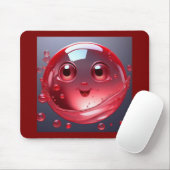 Red Water Bubble Emoji Muismat (Met muis)