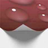 Red Water Drop Patroon Cadeaupapier (Hoek)