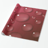 Red Water Drop Patroon Cadeaupapier (Uitgerold)