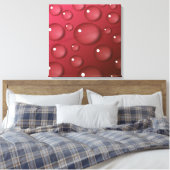 Red Water Drop Patroon Canvas Afdruk (Insitu (Slaapkamer))