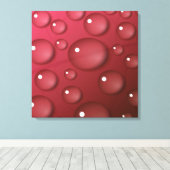 Red Water Drop Patroon Canvas Afdruk (Insitu (Houten vloer))