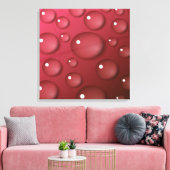Red Water Drop Patroon Canvas Afdruk (Insitu (Woonkamer))