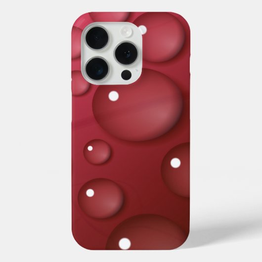Red Water Drop Patroon Case-Mate iPhone Case (Achterkant)