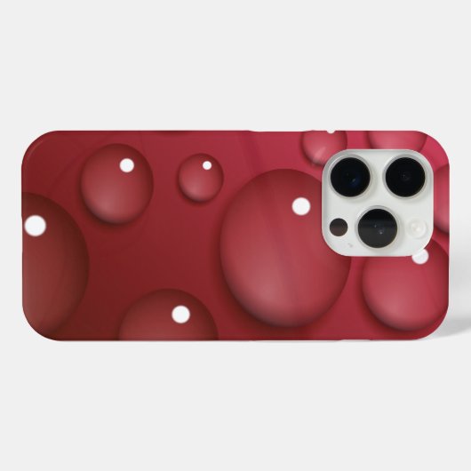 Red Water Drop Patroon Case-Mate iPhone Case (Achterkant (horizontaal))