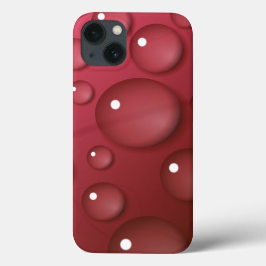 Red Water Drop Patroon Case-Mate iPhone Case (Achterkant)