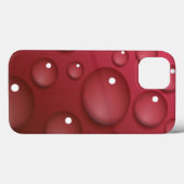 Red Water Drop Patroon Case-Mate iPhone Case (Achterkant (horizontaal))