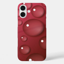 Red Water Drop Patroon iPhone 16 Plus Hoesje