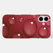Red Water Drop Patroon Case-Mate iPhone Case (Achterkant (horizontaal))