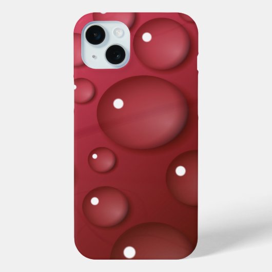 Red Water Drop Patroon Case-Mate iPhone Case (Achterkant)