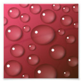 Red Water Drop Patroon Foto Afdruk (Voorkant)