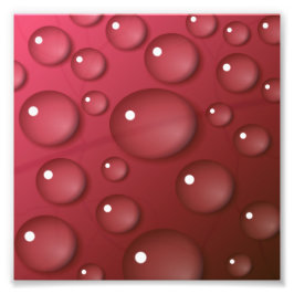 Red Water Drop Patroon Foto Afdruk