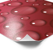 Red Water Drop Patroon Foto Afdruk (Hoek)