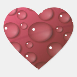 Red Water Drop Patroon Hart Sticker